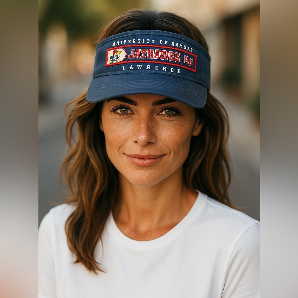 Top of the World University Of Kansas Blue Cotton Visor